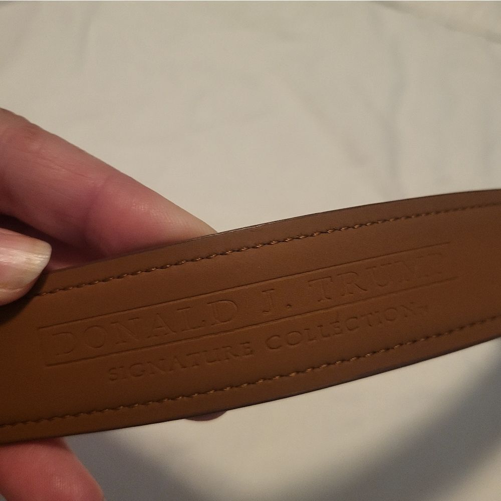 Donald J. Trump Bundle Brown 2 Genuine Leather Belts, Waist 36 - Picture 13 of 16